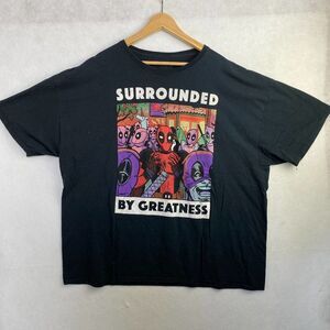 Deadpool Surrounded Greatness T-Shirt Men's Black Tee Size 3XL